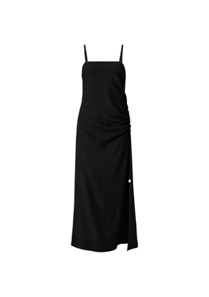 Carven draped-detail silk maxi dress - Black