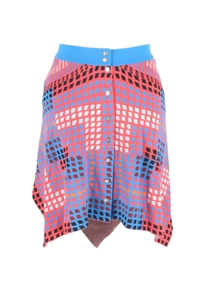Paco Rabanne Pre-Owned knitted abstract-print midi skirt - Pink