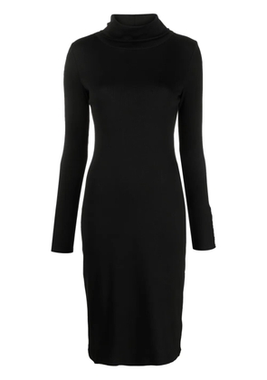 Lauren Ralph Lauren roll-neck fine-ribbed midi dress - Black