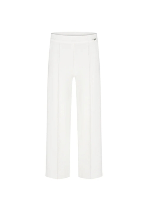 Cambio front-creases straight trousers - White