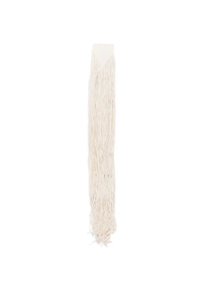 Issey Miyake Pre-Owned 2010s fringed tie - Neutrals