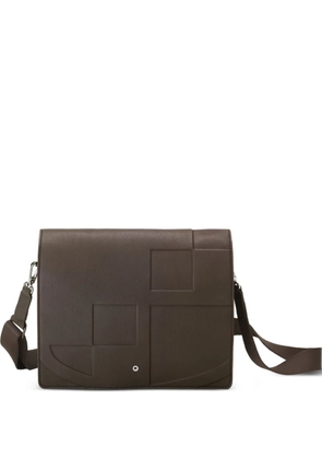 Graf von Faber-Castell embossed messenger bag - Brown