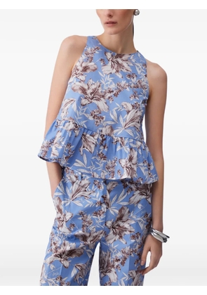 LIU JO floral tie back blouse - Blue