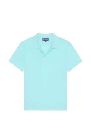 Vilebrequin turtle-embroidered linen T-shirt - Blue