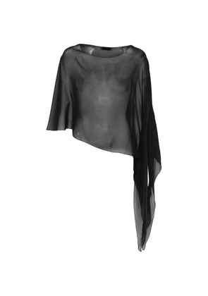 Antonelli Melone asymmetrical poncho - Black