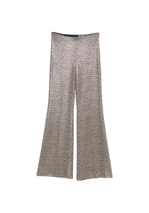 Siyu Tallis patterned flared trousers - Neutrals