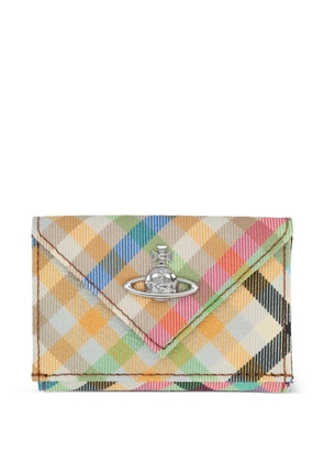 Vivienne Westwood plaid logo wallet - Neutrals