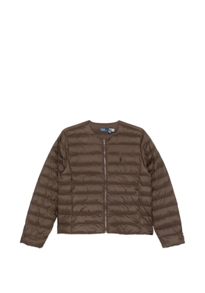 Polo Ralph Lauren logo-embroidered puffer jacket - Brown