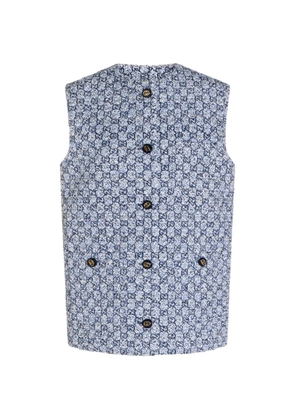 Gucci button patterned vest - Blue