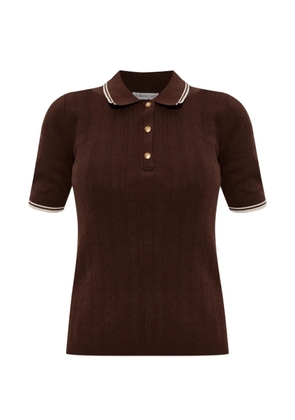 Moncler buttoned polo tops - Brown