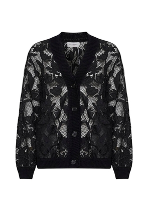 ERMANNO FIRENZE floral-motif cardigan - Black