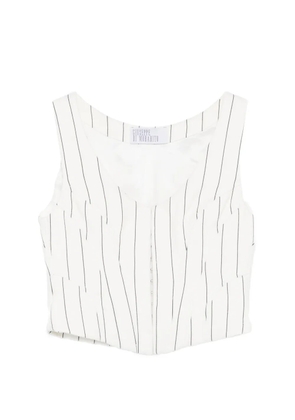Giuseppe Di Morabito pinstripe top - White