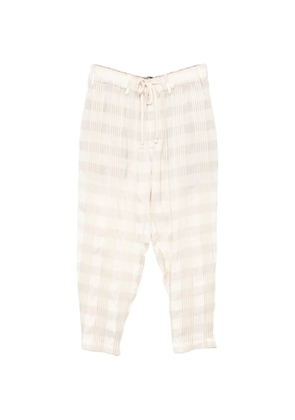 Uma Wang checked pants - Neutrals