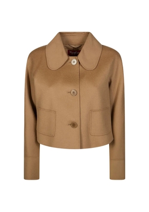 Max Mara Triumph button-up collared cropped jacket - Brown