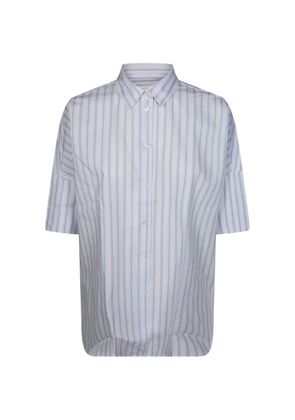 Robert Friedman striped oversized shirt - White