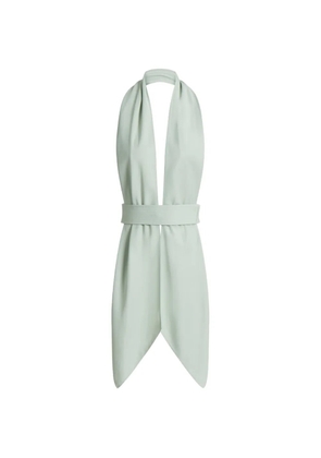 Alberta Ferretti belted halterneck top - Green