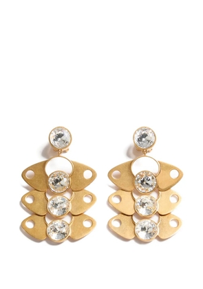 Valentino Garavani Pages earrings in metal and crystal - Gold