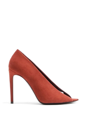 Valentino Garavani open-toe révélé suede pumps 105mm - Red
