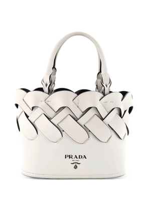 Prada Pre-Owned Tress Leather Small tote bag - White