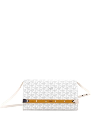 Goyard Pre-Owned Monte Carlo Clutch with Strap Coated Canvas PM crossbody bag - White