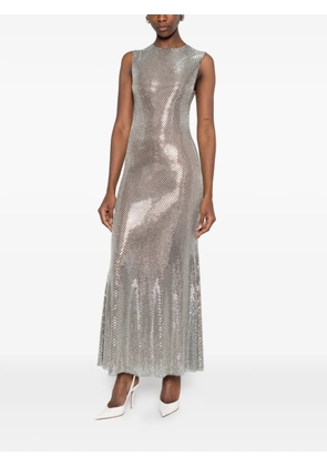 Self-Portrait sleeveless maxi dress - Silver