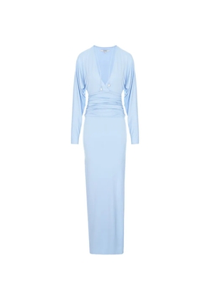 MANURÍ Mika V-neck dress - Blue