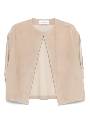 Yves Salomon fringed-trim jacket - Neutrals