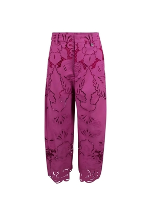 Giuseppe Di Morabito Sangallo floral-detail palazzo pants - Pink
