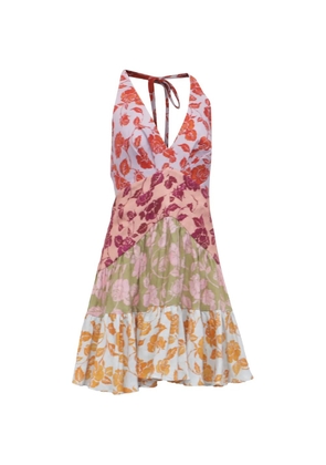 ZIMMERMANN floral printed V-neck mini dress - Pink