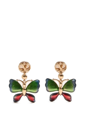 Valentino Garavani Vouloirvoler metal and enamel earrings - Gold
