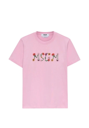 MSGM floral-print T-shirt - Pink