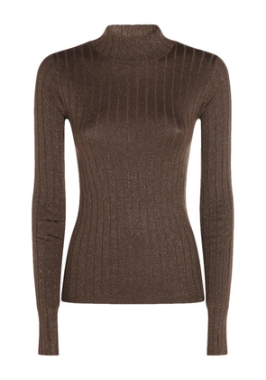 Brunello Cucinelli ribbed high-neck sweater - Brown