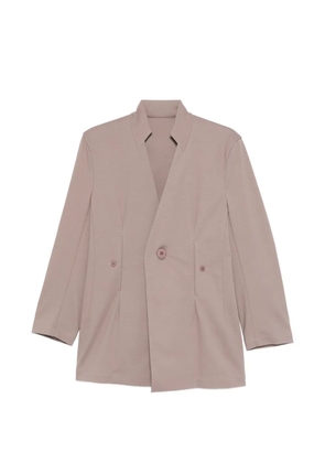 Issey Miyake button-fastening single-breasted blazer - Neutrals