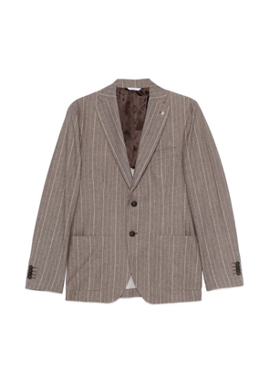 Manuel Ritz striped two-button blazer - Brown