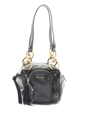 Prada Pre-Owned zip-up leather tote bag - Black