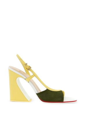 FENDI Arco asymmetric-design sandals - Yellow