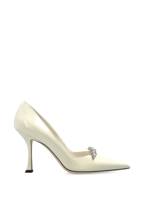 Jimmy Choo Belinda crystal-embellished pumps - White
