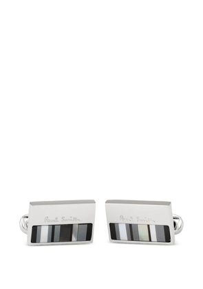Paul Smith logo-engraved cufflink - Silver