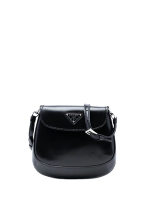 Prada Pre-Owned 2000-2013 Mini Spazzolato Cleo Flap crossbody bag - Black