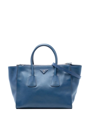 Prada Pre-Owned 2000-2025 Glace Calf Twin Pocket Double Handle satchel - Blue