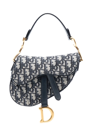 Christian Dior Pre-Owned 2020 Mini Oblique Canvas Saddle Bag satchel - Blue
