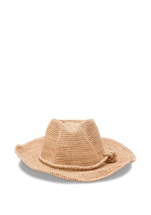 IBELIV knotted raffia hat - Neutrals