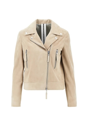 Sword suede biker jacket - Neutrals