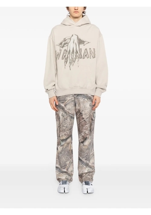 WARMAN logo-print hoodie - Neutrals