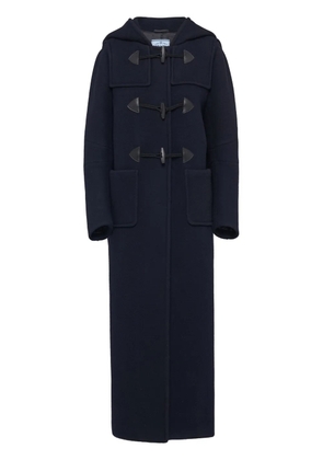 Prada single-breasted velour coat - Blue