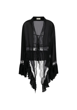 Blumarine Georgette lace blouse - Black