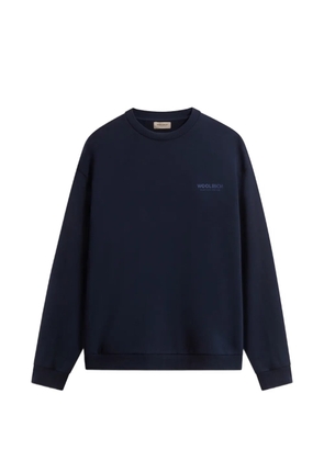 Woolrich macro logo crew-neck sweatshirt - Blue