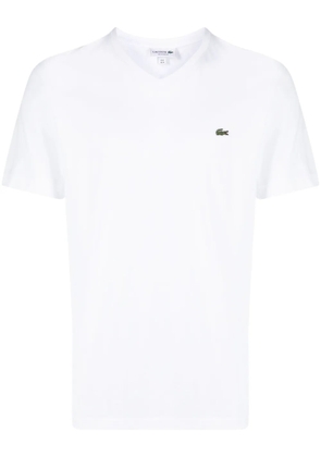 Lacoste logo-patch V-neck T-shirt - White