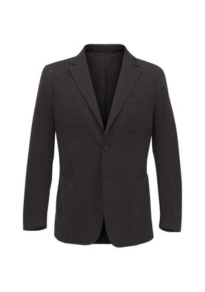Canali checked single-breasted blazer - Brown
