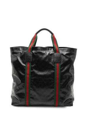 Gucci Pre-Owned 2000-2015 GG Imprime Web tote bag - Black